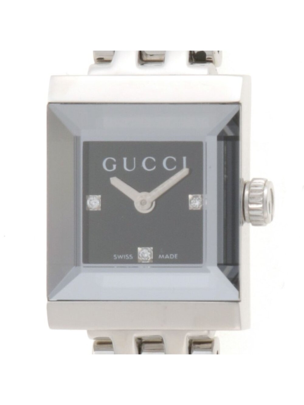 Gucci G Frame 128.5 Watch Stainless Steel Black Dial Quartz